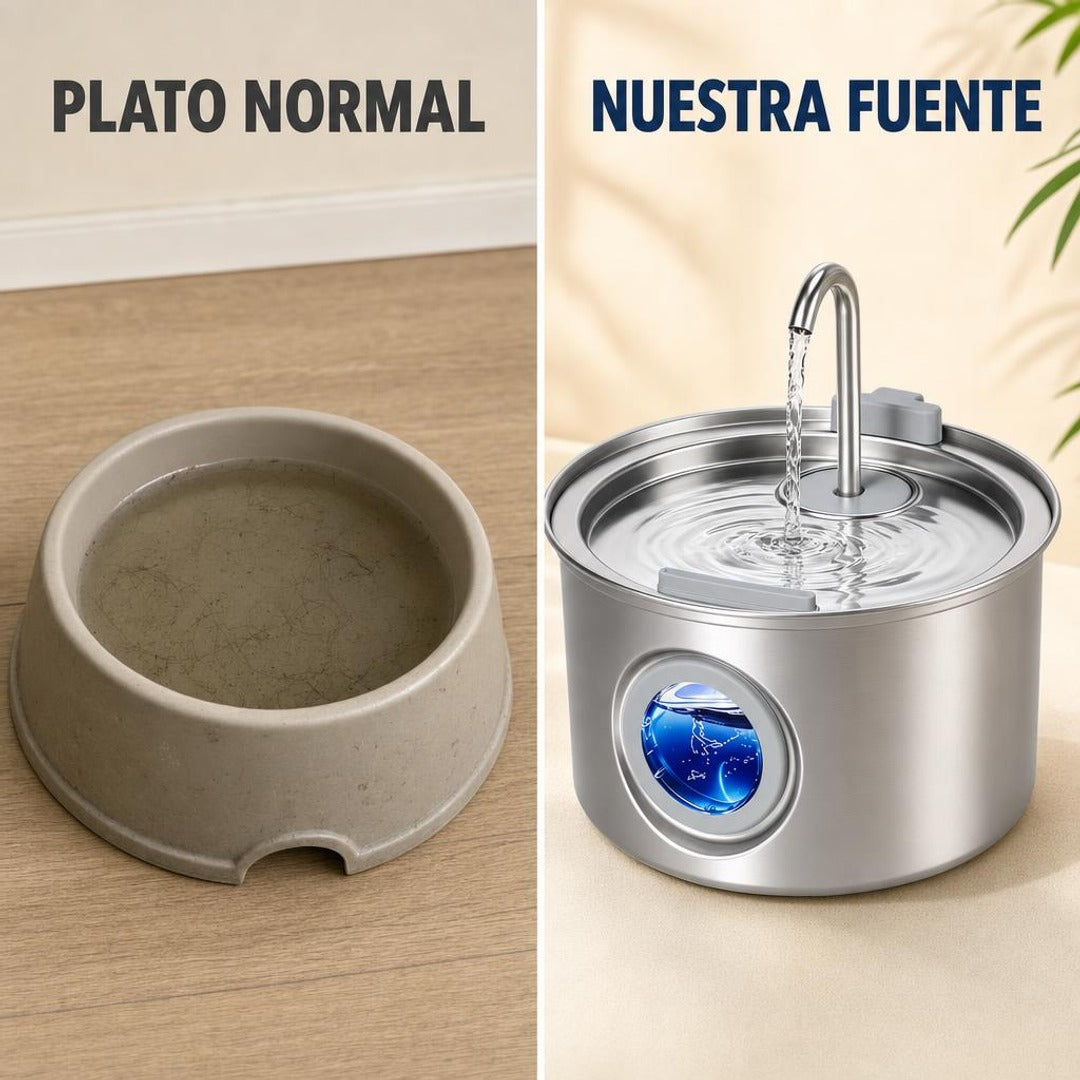 Ordinary bowl versus HYRAVA fountain