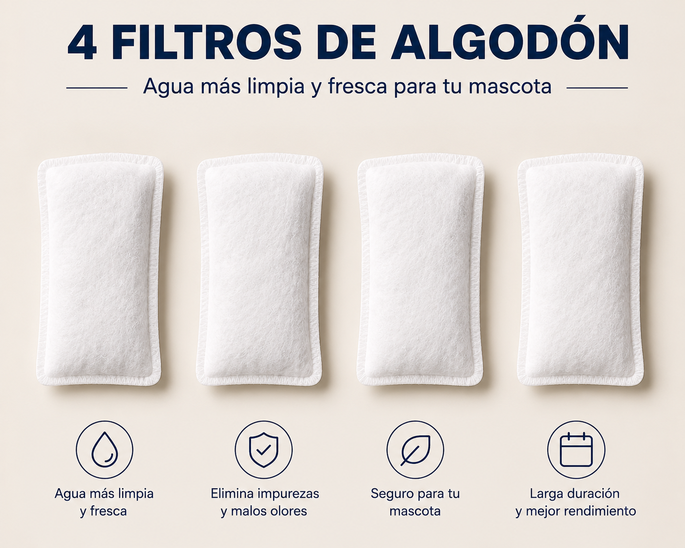 4 FILTROS ALGODÓN